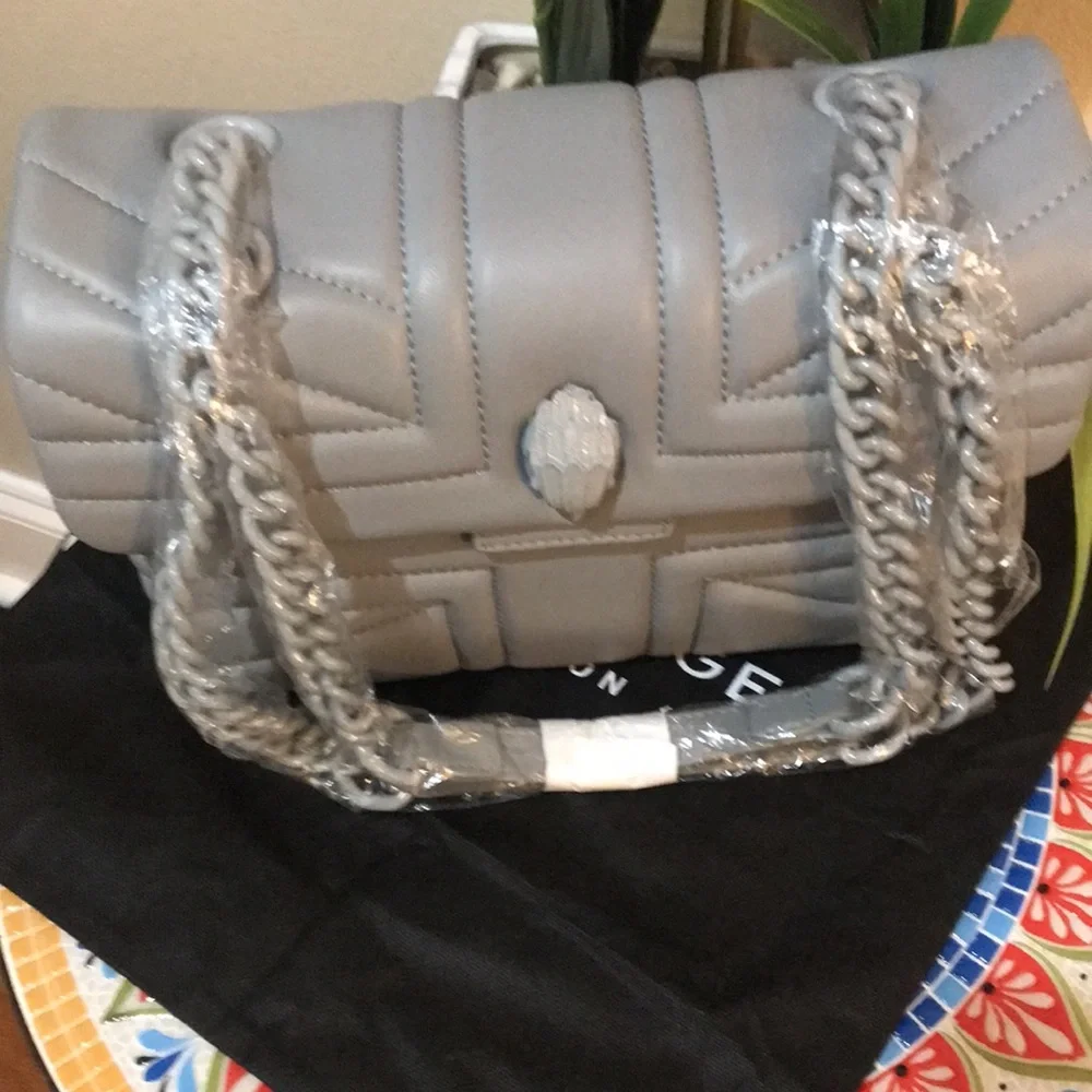 kurt Geiger London Kensington Leather Chain Strap Bag - Picture 11 of 17